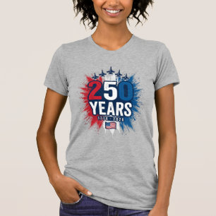 250 Years Patriotic Jets Anniversary Vector Design T-Shirt