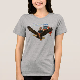 250 Years Uncle Sam, Bald Eagle and American Flag Tri-Blend Shirt