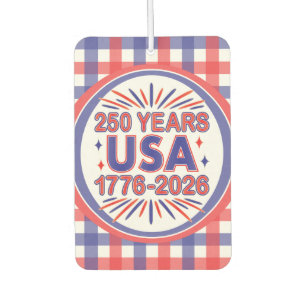 250 Years USA 1776–2026 Semiquincentennial Air Freshener