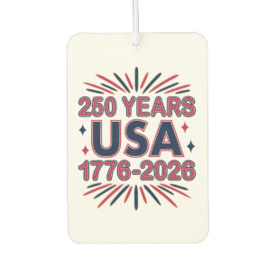 250 Years USA 1776–2026 Semiquincentennial Air Freshener
