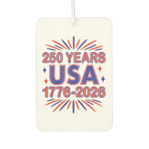 250 Years USA 1776–2026 Semiquincentennial Air Freshener