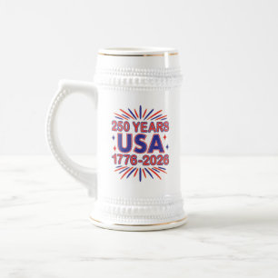 250 Years USA 1776–2026 Semiquincentennial Beer Stein