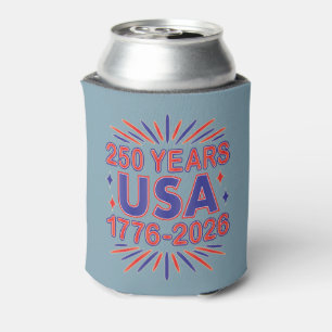 250 Years USA   1776–2026 Semiquincentennial Can Cooler