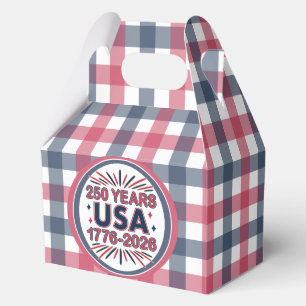 250 Years USA 1776–2026 Semiquincentennial Favor Box