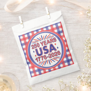 250 Years USA 1776–2026 Semiquincentennial Favour Bag