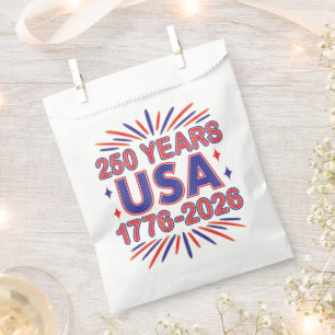 250 Years USA 1776–2026 Semiquincentennial Favour Bag