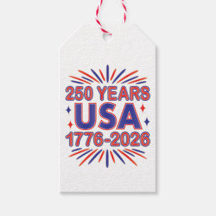 250 Years USA 1776–2026 Semiquincentennial Gift Tags