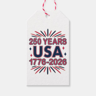 250 Years USA   1776–2026 Semiquincentennial Gift Tags