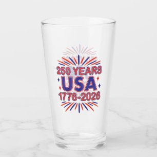 250 Years USA   1776–2026 Semiquincentennial Glass