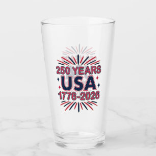 250 Years USA   1776–2026 Semiquincentennial Glass