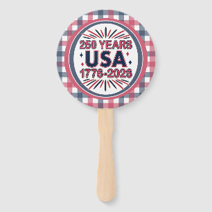 250 Years USA   1776–2026 Semiquincentennial Hand Fan