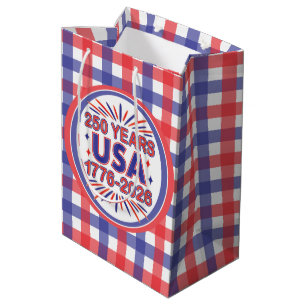 250 Years USA 1776–2026 Semiquincentennial Medium Gift Bag