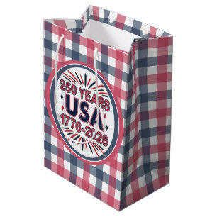 250 Years USA 1776–2026 Semiquincentennial Medium Gift Bag