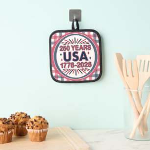 250 Years USA 1776–2026 Semiquincentennial Pot Holder