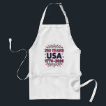 250 Years USA | 1776–2026 Semiquincentennial Standard Apron<br><div class="desc">Celebrate 250 years of American independence with this bold and festive “USA 1776–2026” fireworks design! Featuring red,  white,  and blue bursts,  patriotic lettering,  and a clean layout,  this artwork is perfect for Semiquincentennial events,  July 4th parties,  or historical commemorations.</div>