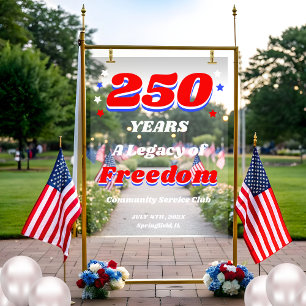 250 Years USA Official Commemorative Acrylic Sign