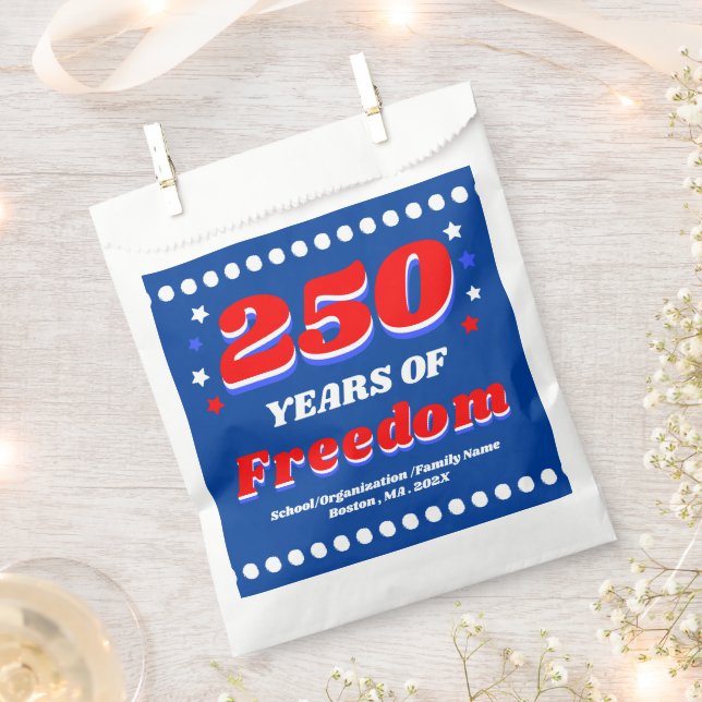 250 Years USA Party – Customizable Favour Bag (Clipped)
