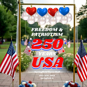 250 Years USA Patriotic Ceremony Acrylic Sign