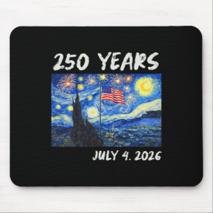 250 Years Van Gogh Starry Night 250th Anniversary Mouse Pad
