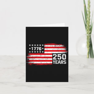 250 years vintage 1776 250th anniversary 4th july card