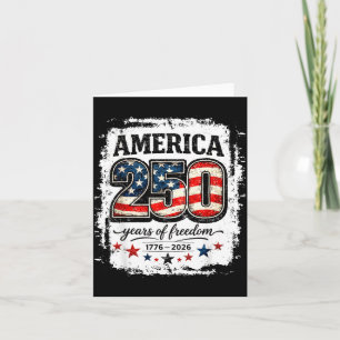 250 Years Vintage USA Flag 4th of July 2026 Men Card