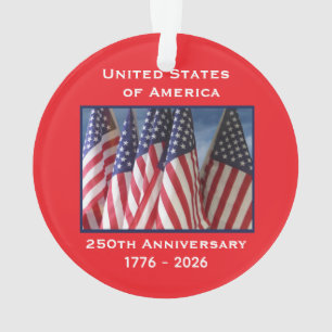 250e anniversaire USA drapeaux patriotiques acryli