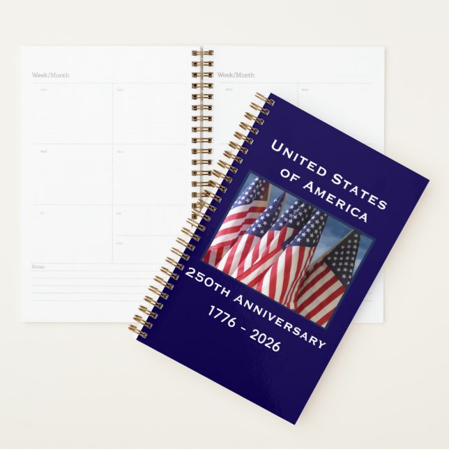 250e anniversaire USA Patriotic American Flags (Devant avec enveloppe)