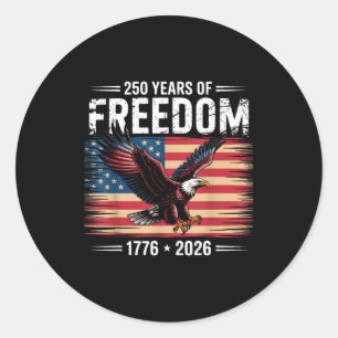 250th American Anniversary 2026 Years Of Freedom Classic Round Sticker