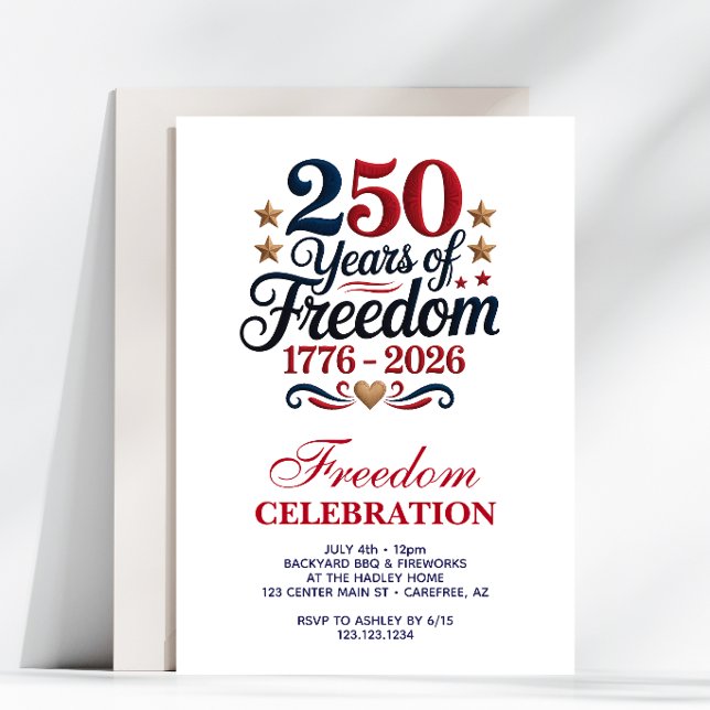 250th American Birthday Party Invitation (Creator Uploaded)