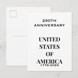 250th Anniversary 1776–2026 – USA Premium Lighter Postcard