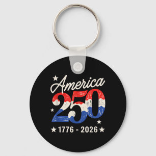 250th Anniversary 250 Aamerican 4th Of July Keychain