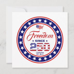 250th Anniversary 4th of July American Flag Card