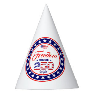 250th Anniversary 4th of July American Flag Party Hat