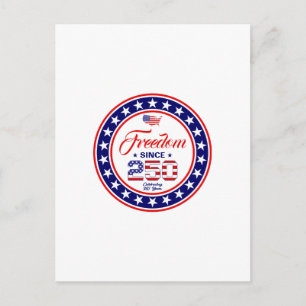 250th Anniversary 4th of July American Flag Postcard
