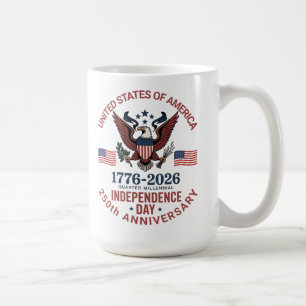 250th Anniversary 4th of July – Vintage Patriotic  Coffee Mug