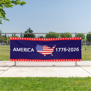 250th Anniversary America 1776-2026 US Birthday Banner