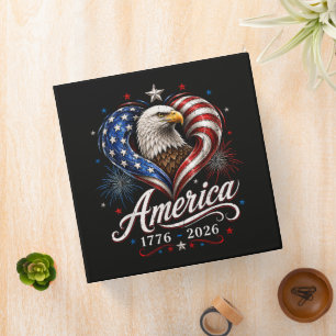 250th Anniversary America Flag Eagle 250 Years Binder