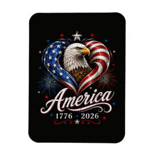 250th Anniversary America Flag Eagle 250 Years Magnet