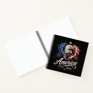 250th Anniversary America Flag Eagle 250 Years Notebook