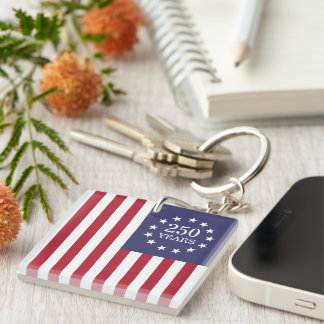 250th Anniversary America Patriotic USA Independen Keychain