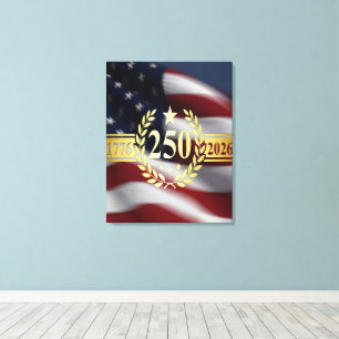 250th Anniversary American Flag Puzzle – 1776‑2026 Canvas Print
