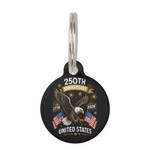 250th Anniversary Bald Eagle Celebration Pet Tag