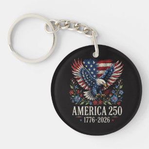 250th Anniversary Eagle American Keychain