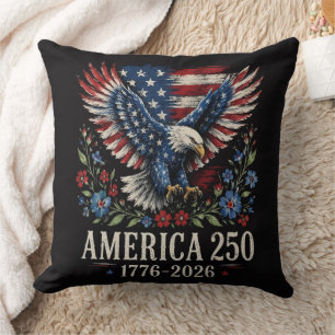 250th Anniversary Eagle American Throw Pillow