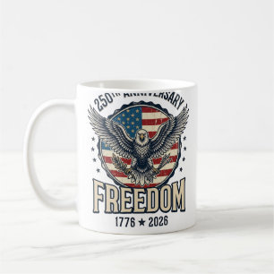 250th Anniversary Freedom Eagle Patriotic Vintage  Coffee Mug