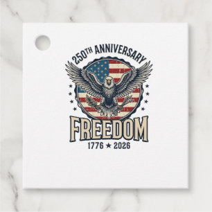 250th Anniversary Freedom Eagle Patriotic Vintage  Favour Tags
