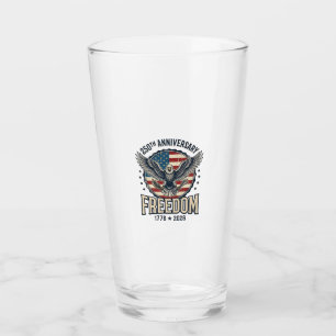 250th Anniversary Freedom Eagle Patriotic Vintage  Glass