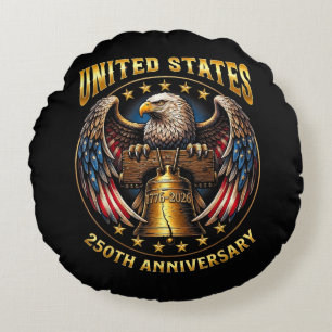 250th Anniversary Independence Day 1776 2026 Round Pillow