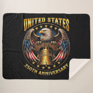 250th Anniversary Independence Day 1776 2026 Sherpa Blanket