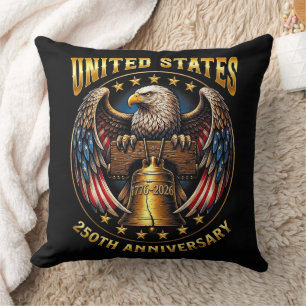 250th Anniversary Independence Day 1776 2026 Throw Pillow